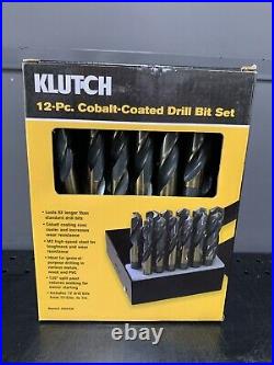 Klutch Cobalt Coated Drill Bit Set, 12-Pc