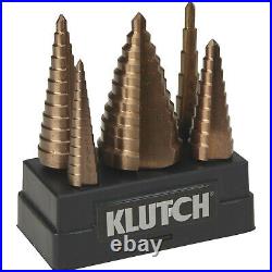 Klutch Cobalt Step Drill Bit Set