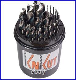 KnKut 29 Piece Drill Buddy Jobber Length Drill Bit Set with 3/8 Reduced Shank