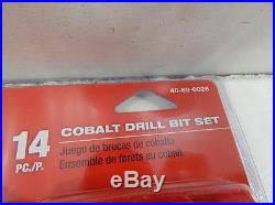 Lot of 6 Milwaukee 48890026 14 Piece Cobalt Drill Bit Sets Tools 402959 B23