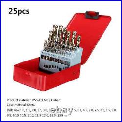 M35 HSS-CO 5%Cobalt Twist Drill Bit Set Metric Straight Shank Set With MetalCase