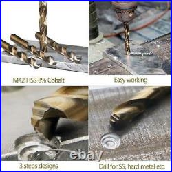 M42 Hss Twist Drill Bits Set 8% Cobalt Twist Drill Bits Set for Stainless Steel