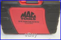 Mac Tools 29pc Cobalt Grade Drill Bit Set (6338DSB) New