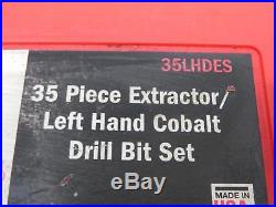 Mac Tools 35LHDES 35 pc Extractor/ Left Hand Cobalt Drill Bit Set