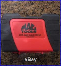 Mac tools 29 piece cobalt grade drill bit set