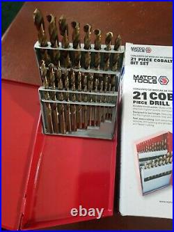 Matco Tools 21 Piece COBALT Drill Bit Set dmc21a 1/16 to 3/8 in 64ths
