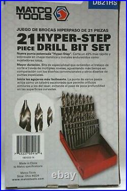Matco Tools 21 Piece Hyper-Step Drill Bit Set DB21HS
