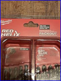 Milwaukee 48-89-2332 RED HELIX Cobalt 29pc Drill Bit Set Packout New With Case