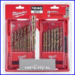 Milwaukee Cobalt Drill Bit Set (29-Piece) RED HELIX Rapid Chip Removal Kit Pack