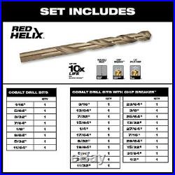 Milwaukee Cobalt Twist Drill Bit Set (29-Piece) RED HELIX