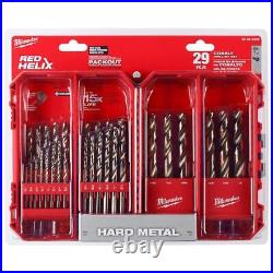 Milwaukee Cobalt Twist Drill Bit Set 3-Flat Shank for PVC, Wood (29-Piece)