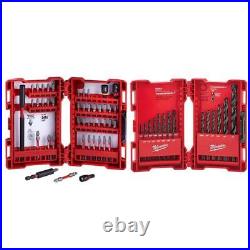 Milwaukee Driver Bit Set with Cobalt Impact Duty Alloy Steel Red (74-Piece)