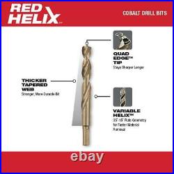 Milwaukee Helix Drill Bit Set Twist 3-Flat Secure-Grip Cobalt Red (29-Piece)