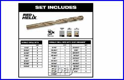 Milwaukee Twist Drill Bit Set 135-Degree Split Point RED HELIX Design (29-Piece)