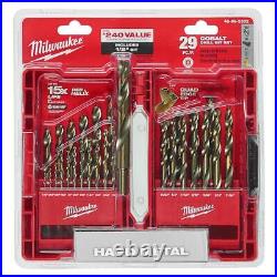 Milwaukee Twist Drill Bits with Quadedge Tip Enhanced Tapered Web Helix Red