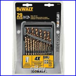 NEW! DEWALT DWA1269 29 Piece Pilot Point Cobalt Drill Bit Set