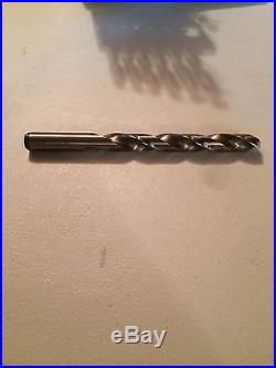 New 29 Pc. Set Of Cobalt Precision Twist Drill Bits 135 Split Pt. In Metal Box