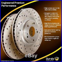 New Complete Set Performance Slotted And Drilled Front & Rear Brake Disc Rotors
