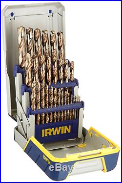New Irwin Tools 3018002 Cobalt M-35 Metal Index Drill Bit Set, 29 Piece