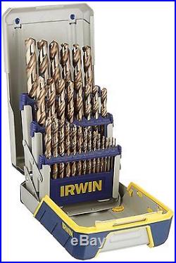 New Irwin Tools Cobalt M35 Metal Index Drill Bit Set 29Piece Heavy Duty Power