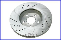New Set of 4 Performance Drilled&Slotted Silver Rotors fits Chevy Pontiac Saturn
