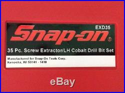 New Snap-on EXD35 Screw Extractor LH Cobalt Drill Bit Set New