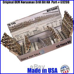 Norseman 115 pc COBALT M42 Drill Bit Set