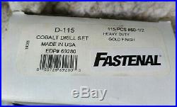 Norseman 115 pc COBALT M42 Drill Bit Set Number Letter 1/16 to 1/2 USA D-115