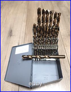 Norseman 29pc Premium M42 HD Cobalt drill bit set 1/16 to 1/2, D-29 USA #68400