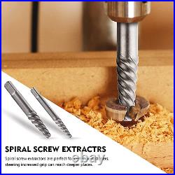 PTSTEL 35Pcs Screw Extractor Drill Bit Set Bolt Extractors Multi-Spline Screw Ex