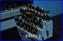 Pro Point 115 Piece Cobalt Drill Bit Set 1/16 to 1/2 in 1/64 Increments