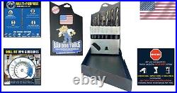 Professional Strength Drill Bit Set Carbide, Titanium & Cobalt Tips Included