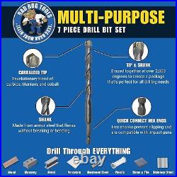 Professional Strength Drill Bit Set Carbide, Titanium & Cobalt Tips Included