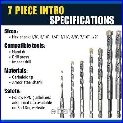 Professional Strength Drill Bit Set Carbide, Titanium & Cobalt Tips Included