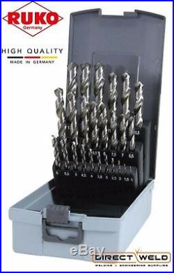 RUKO 25pcs. Cobalt Drill Bit Set 1-13.0mm, HSSE-Co5, Split Point, HIGH QUALITY