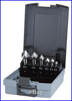 RUKO 6pcs. Cobalt Taper & Deburring Countersinker Set Type C 90° MADE IN GERMANY