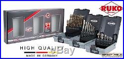 RUKO Professional Set, HSSE-Co5, Machine Taps, Cobalt Drill Bits, Countersinker