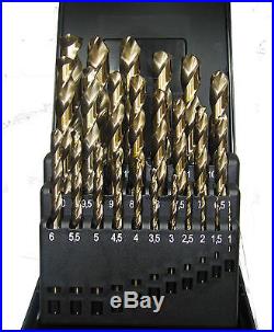 Rdgtools 25pc Cobalt Fully Ground 1 13mm Drill Set Drillng Engineering Tools