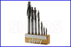 SHARS TOOLS #6 8 10 1/4-1/2 7pcs Cobalt Counterbore Set #