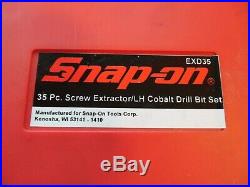 SNAP-ON 35 Pc. Screw Extractor/LH Cobalt Drill Bit Set