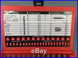 SNAP-ON 35 Pc. Screw Extractor/LH Cobalt Drill Bit Set EUC Complete EXD35