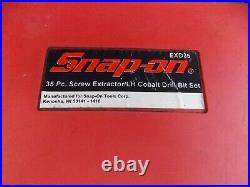 SNAP-ON 35 Pc. Screw Extractor/LH Cobalt Drill Bit Set EXD35