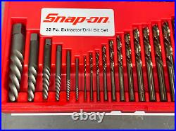 SNAP-ON 35 Pc. Screw Extractor/LH Cobalt Drill Bit Set EXD35