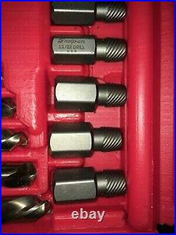 SNAP-ON EXD35 35 PC EXTRACTOR / LH COBALT DRILL BIT SET Made in USA
