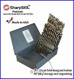 SharpSKIL Premium M42 Cobalt Drill Bit Set HSS Industrial Grade Drill Bits