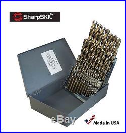 SharpSKIL Premium M42 Cobalt Drill Bit Set HSS Industrial Grade Drill Bits, 29