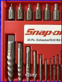 Snap On 35 pc Screw Extractor /LH Cobalt Drill Bit Set