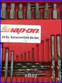 Snap On 35pc Screw Extractor LH Cobalt Drill Set EXD35
