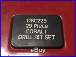 Snap On DBC229 29 Piece Cobalt Drill Bit Set Some Missing
