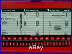 Snap-On EXD35 35Pc Screw Extractor/LH Cobalt Drill Bit Set Free Shipping